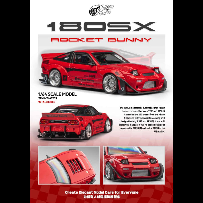 *PRE-ORDER* NISSAN S13 Silvia 180SX,Pandem Rocket Bunny Modified (Limited to 999pcs), 1:64 Scale collectible diecast model at Poketwheels