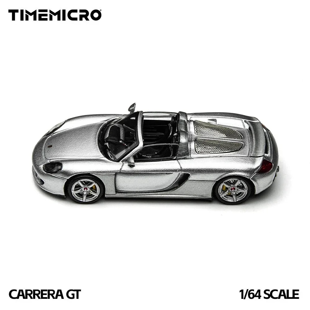 *PRE-ORDER* Time Micro Porsche Carrera GT Silver with Water Decals, 1:64 Scale collectible diecast model at Poketwheels