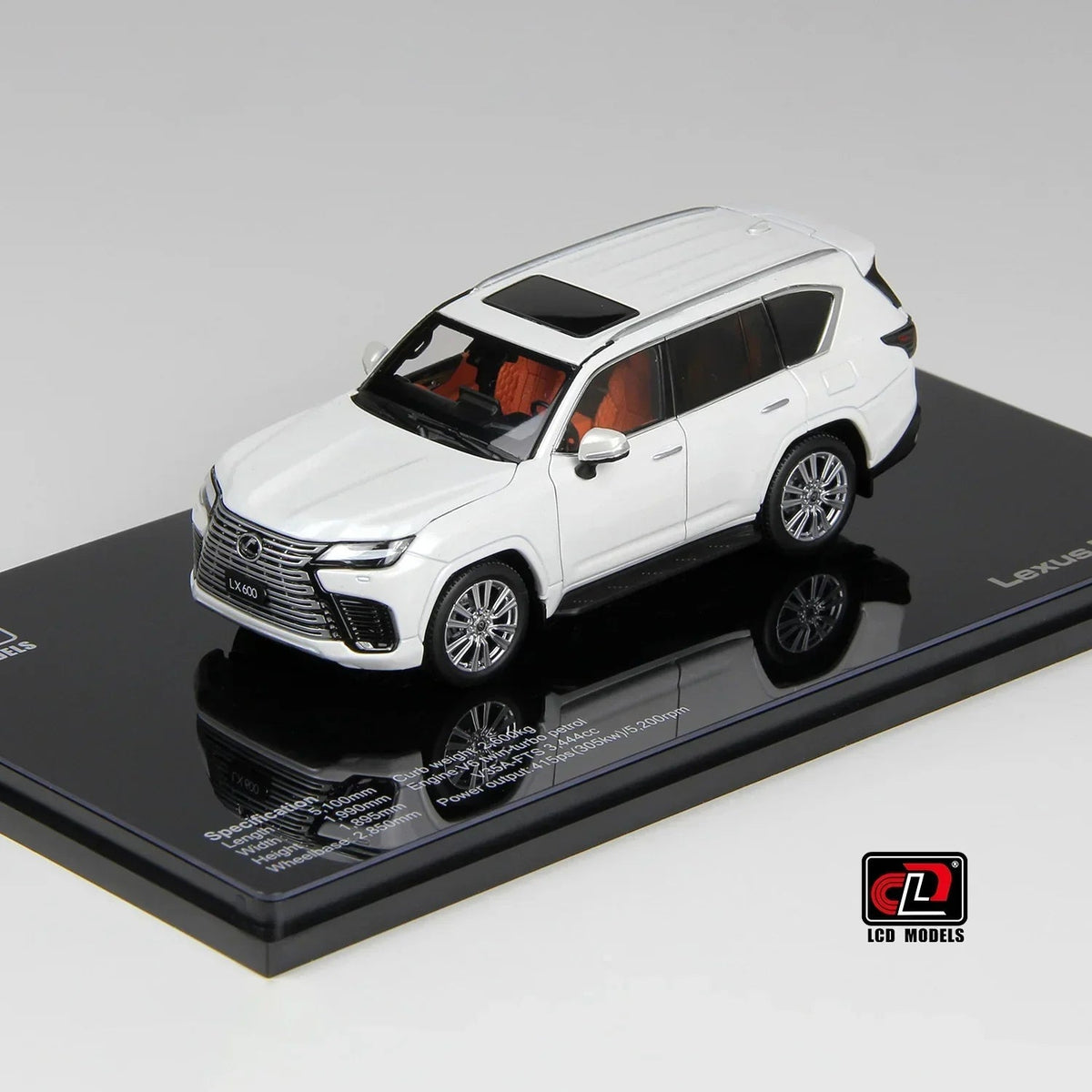 LEXUS LX600, 1:43 Scale (White) collectible diecast model at Poketwheels