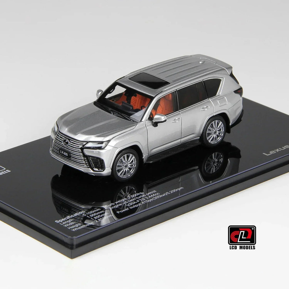 LEXUS LX600, 1:43 Scale (Silver) collectible diecast model at Poketwheels