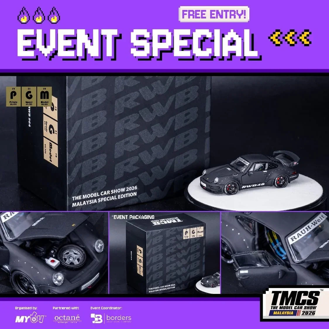 *TMCS 2026* RWB 964, The Model Car Show 2026 collectible diecast model at Poketwheels