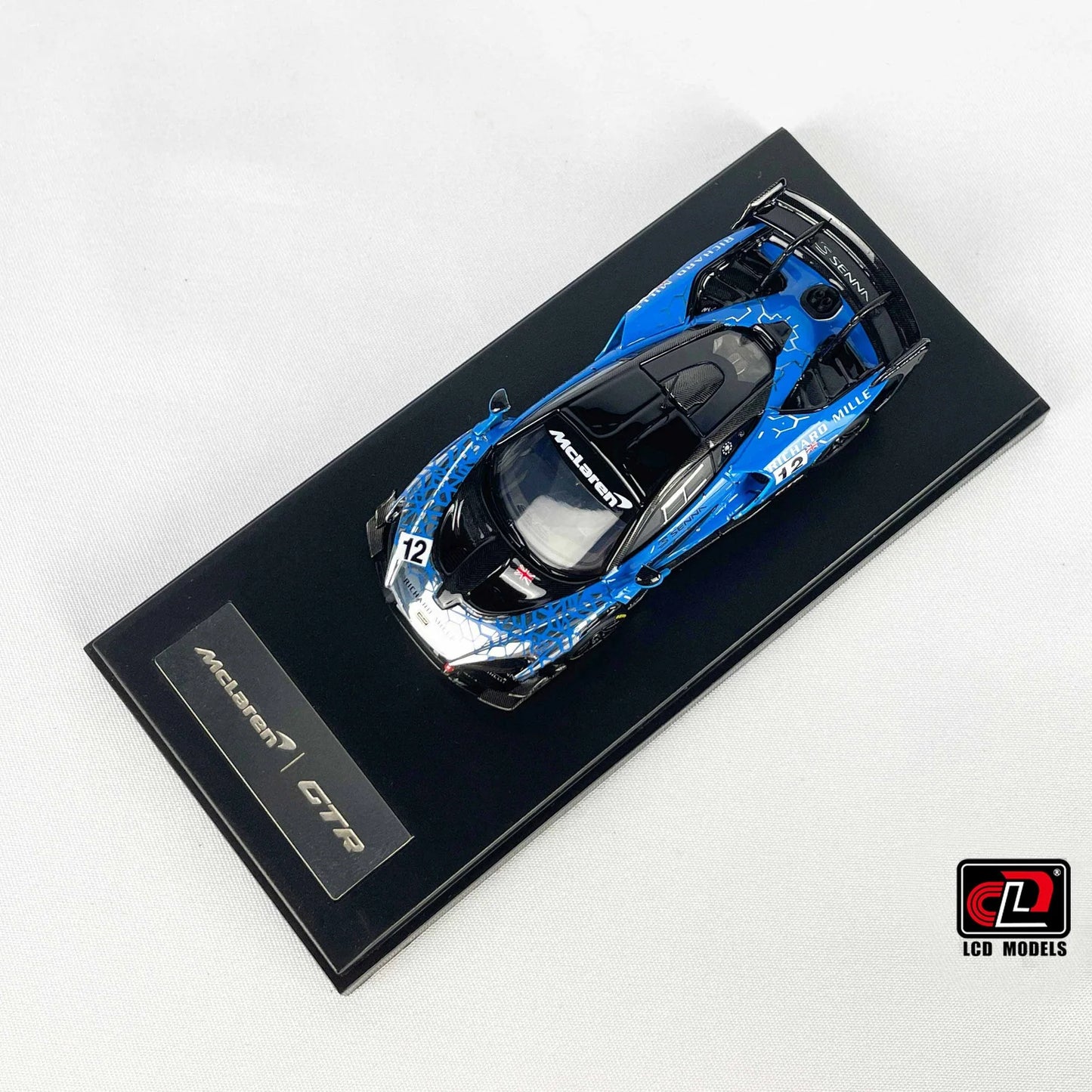 LCD McLaren Senna GTR Electroplating Blue 1:64 Scale Diecast Model