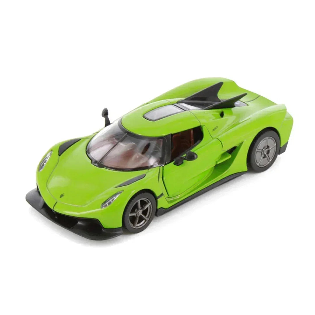 Koenigsegg Jesko Absolut, 1:36 Scale (Green) collectible diecast model at Poketwheels