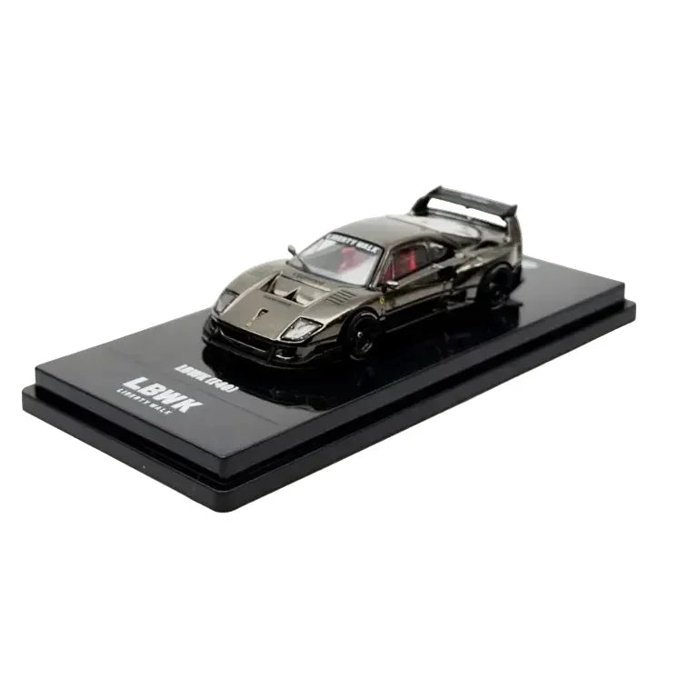 LBWK F40, 1:64 Scale (Chrome Black) collectible diecast model at Poketwheels