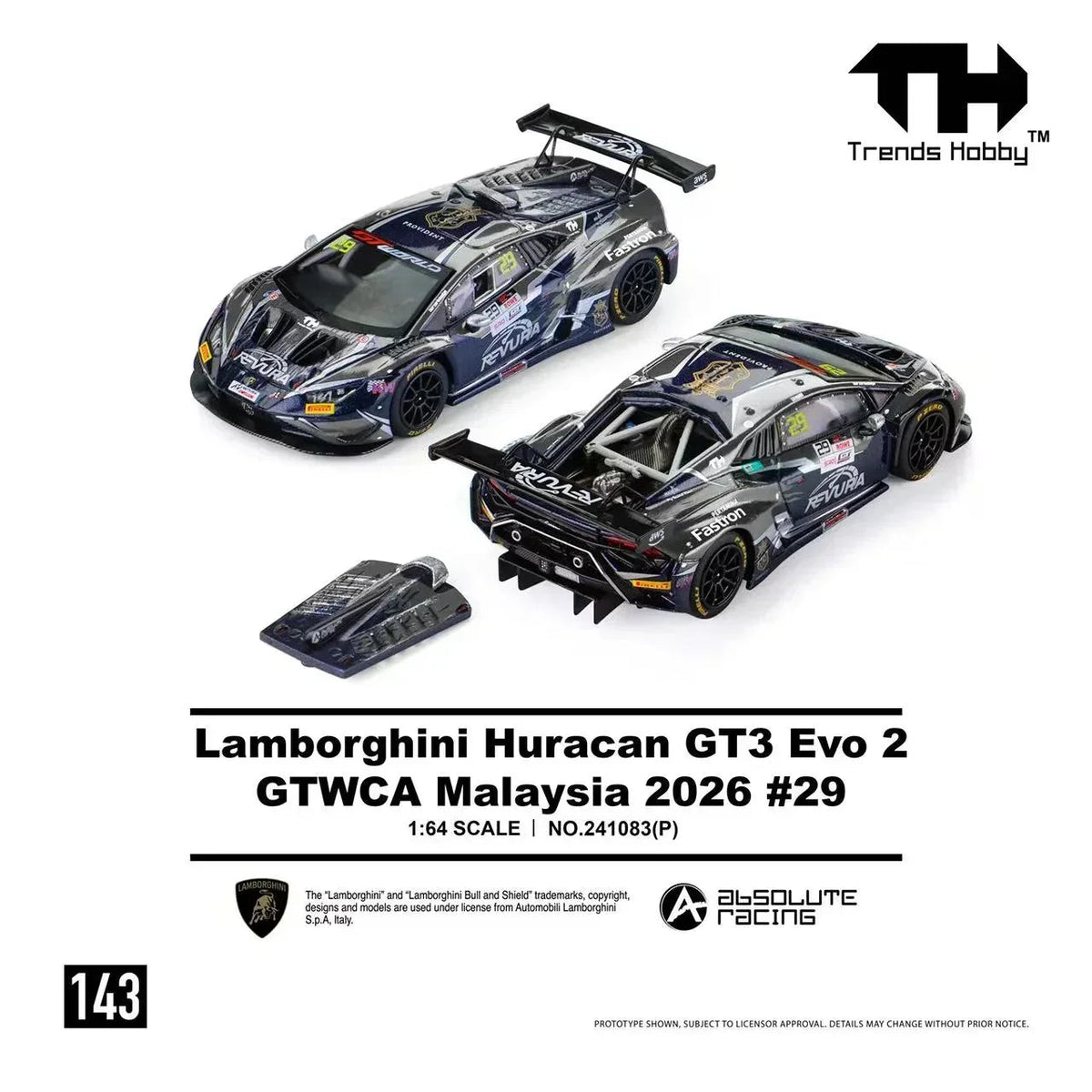 *PRE-ORDER* Lamborghini Huracan GT3 EVO2 - GTWCA 2026 29# , 1:64 Scale collectible diecast model at Poketwheels