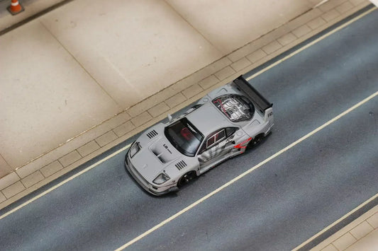 LBWK Ferrari F40 Limited to 499, 1:64 Scale (Cement Grey) collectible diecast model at Poketwheels