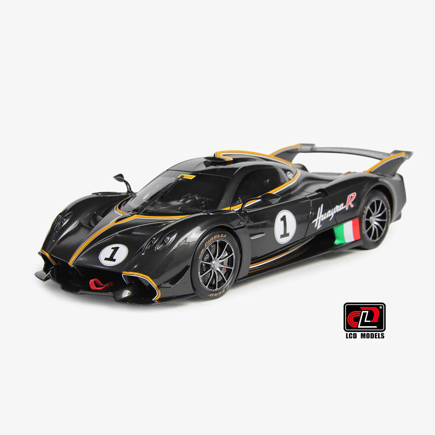 LCD Pagani Huayra R Carbon Black 1:18 Scale Diecast Model