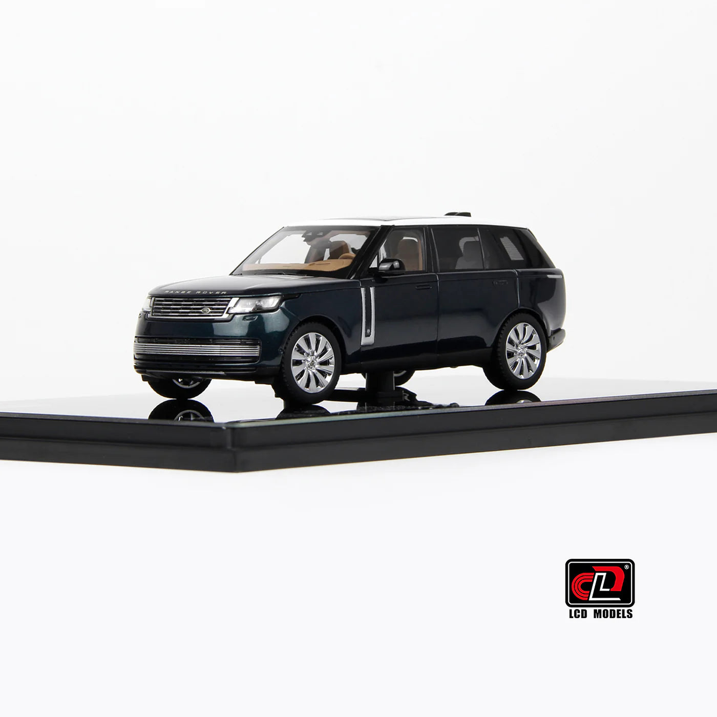 LCD Land Rover Range Rover SV Serenity Green with White Roof 1:43 Scale Diecast Model