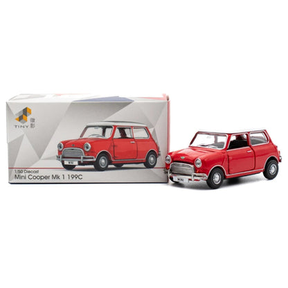 TINY Mini Cooper MK1 199C 1:50 Scale – Official Licensed Diecast with Acrylic Case