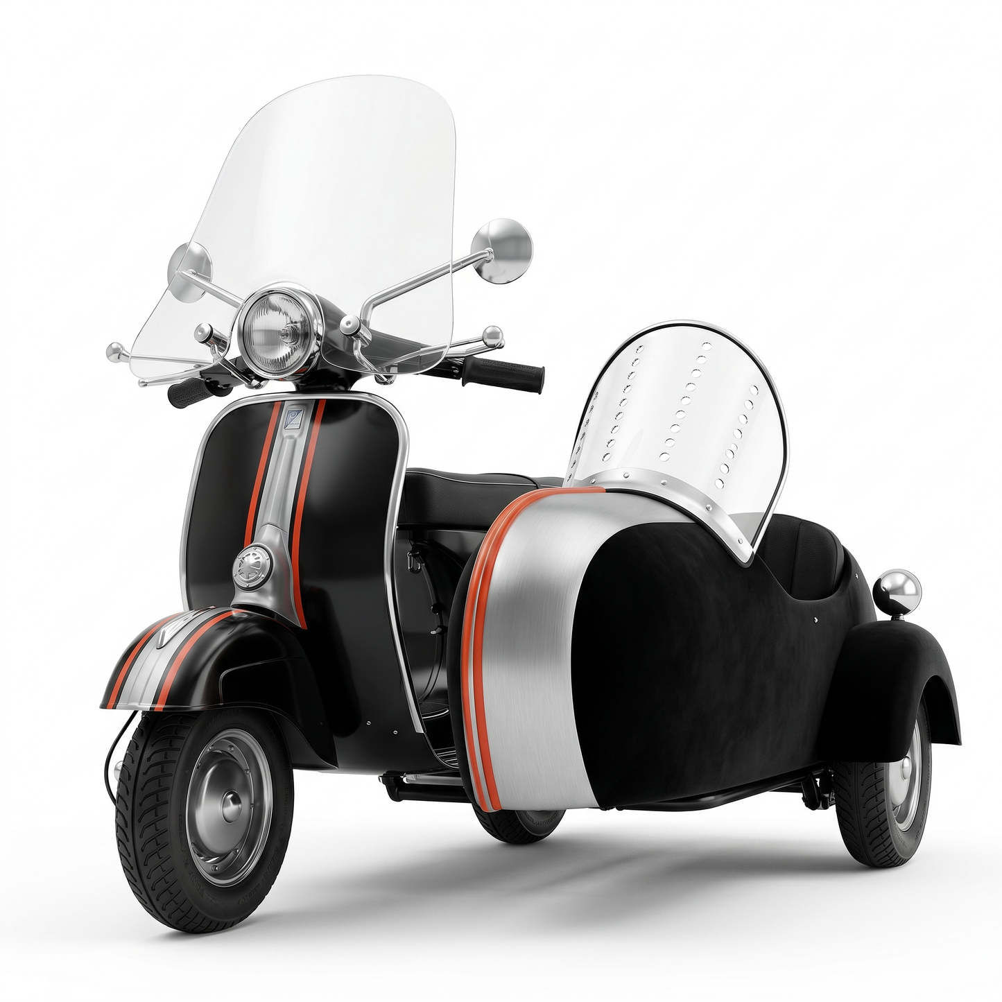 TINY Scooter with Sidecar (SF Express) 1:35 Scale – Official Licensed Diecast with Acrylic Case