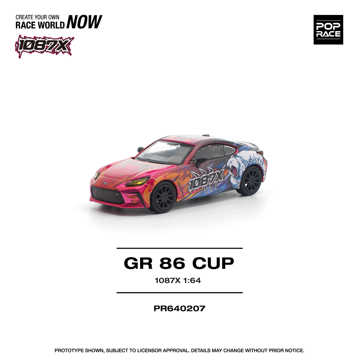 GR 86 Cup 1087X, 1:64 Scale (Red) collectible diecast model at Poketwheels