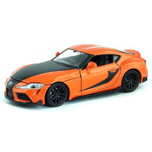 Premium scale diecast model car  – Toyota Supra 2020, 1:32 Scale (Orange) Collectible