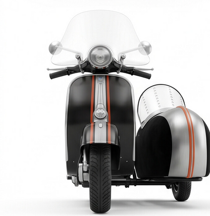 TINY Scooter with Sidecar (SF Express) 1:35 Scale – Official Licensed Diecast with Acrylic Case