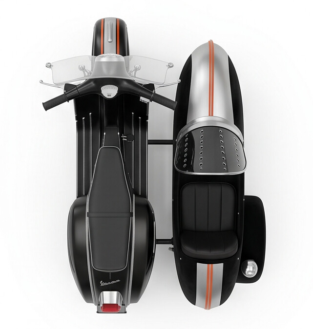 TINY Scooter with Sidecar (SF Express) 1:35 Scale – Official Licensed Diecast with Acrylic Case