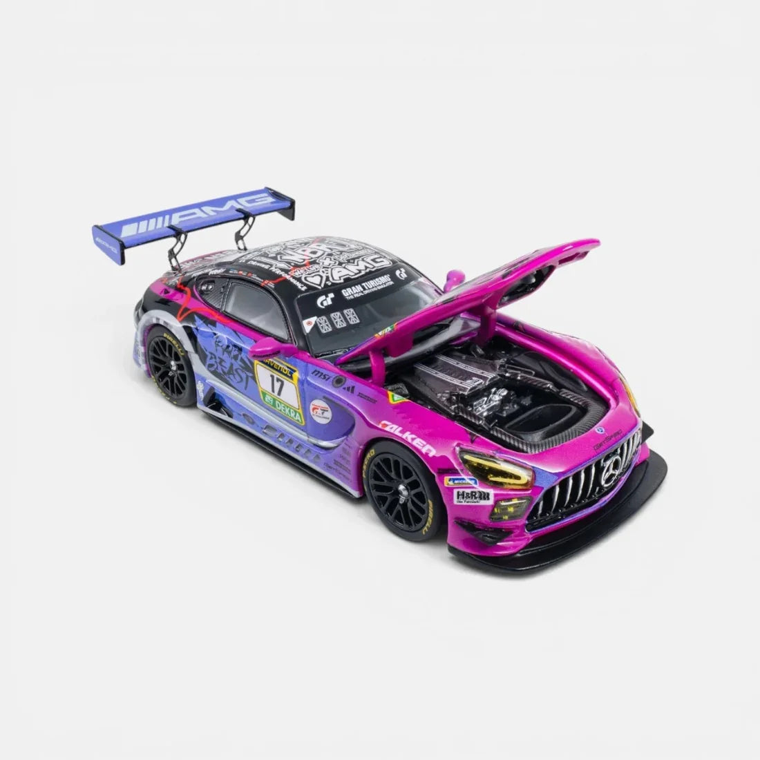 *PRE-ORDER* Mercedes-AMG GT3 GetSpeed - Purple Beast #17, 1:64 Scale (Purple) collectible diecast model at Poketwheels
