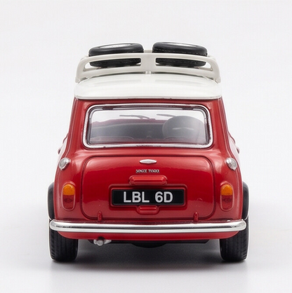 TINY Mini Cooper MK1 Rally #177 1:50 Scale (Red) – Official Licensed Diecast with Acrylic Case