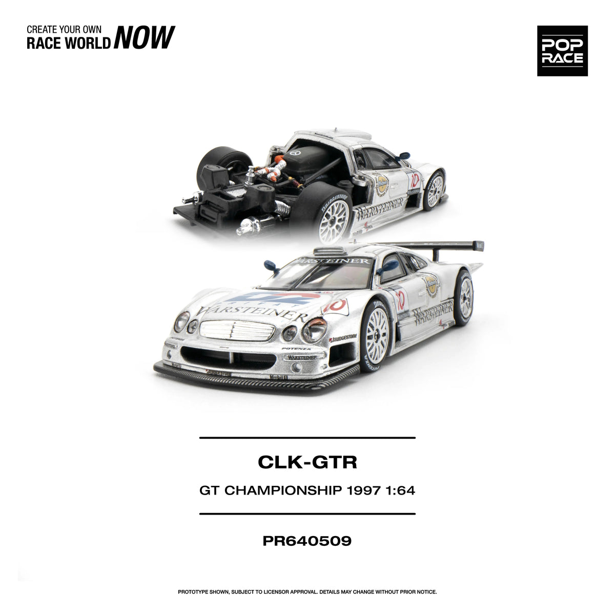 *PRE-ORDER* Mercedes-Benz AMG CLK GTR FIA GT Championship 1997, 1:64 Scale collectible diecast model at Poketwheels