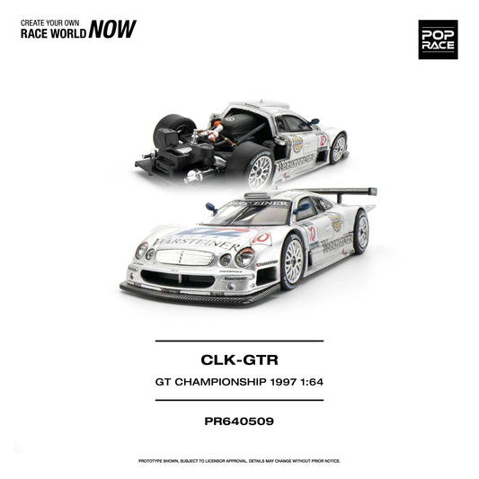 *PRE-ORDER* Mercedes-Benz AMG CLK GTR FIA GT Championship 1997, 1:64 Scale collectible diecast model at Poketwheels