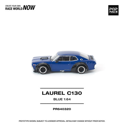 POPRACE Nissan Laurel C130 Blue 1:64 Scale Diecast Model (Pre-Order)