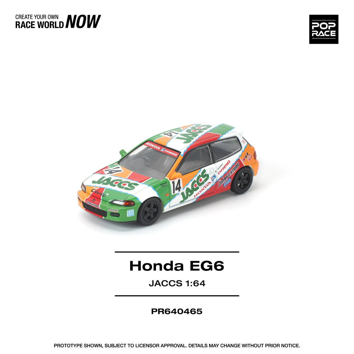 *PRE-ORDER* Honda Civc (EG6) Jaccs, 1:64 Scale collectible diecast model at Poketwheels