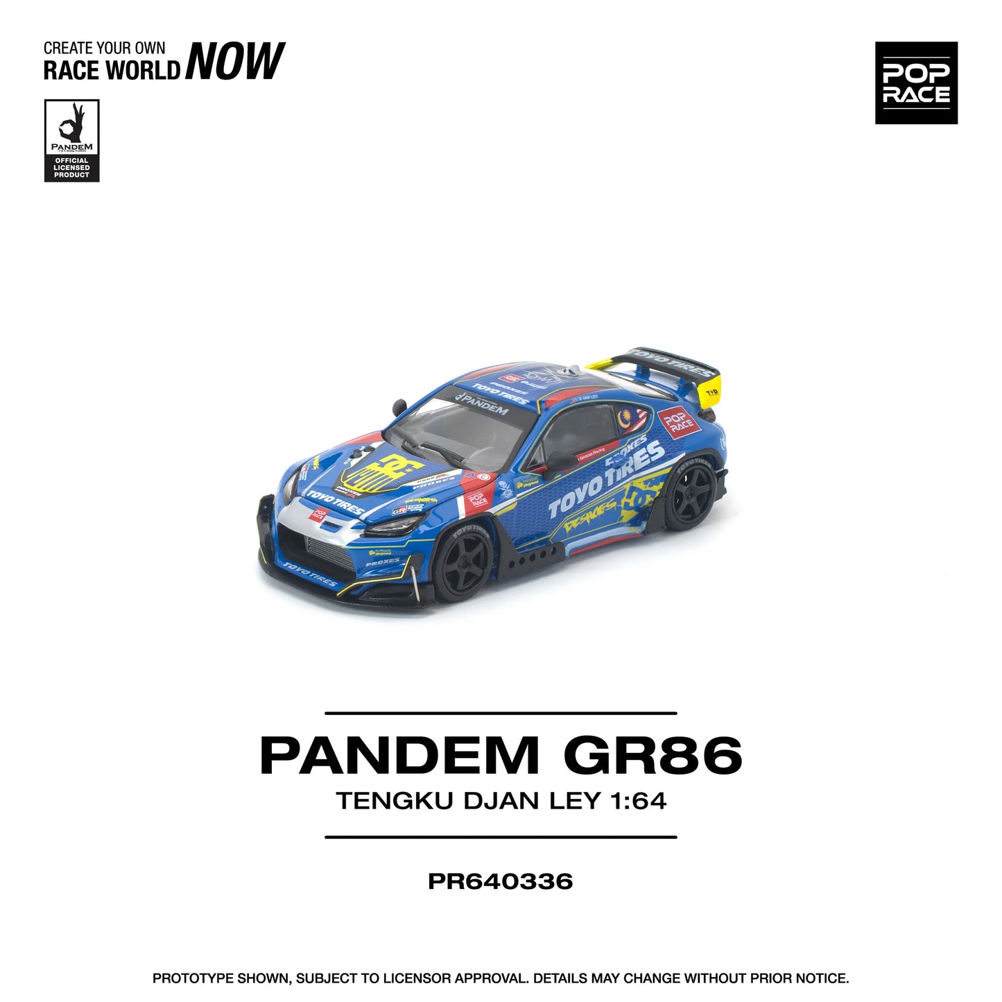 POPRACE Pandem GR86 Tengku Djan Ley 1:64 Scale Diecast Model (Pre-Order)