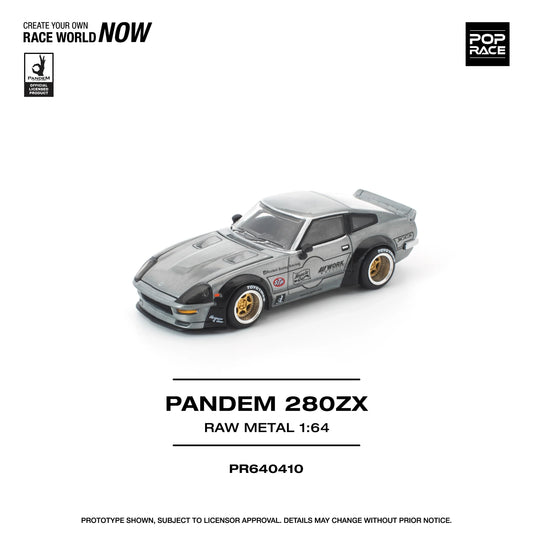 *PRE-ORDER* Pandem 280ZX Raw Metal, 1:64 Scale collectible diecast model at Poketwheels