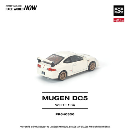 POPRACE Honda DC5 Mugen New Tooling White 1:64 Scale Diecast Model (Pre-Order)