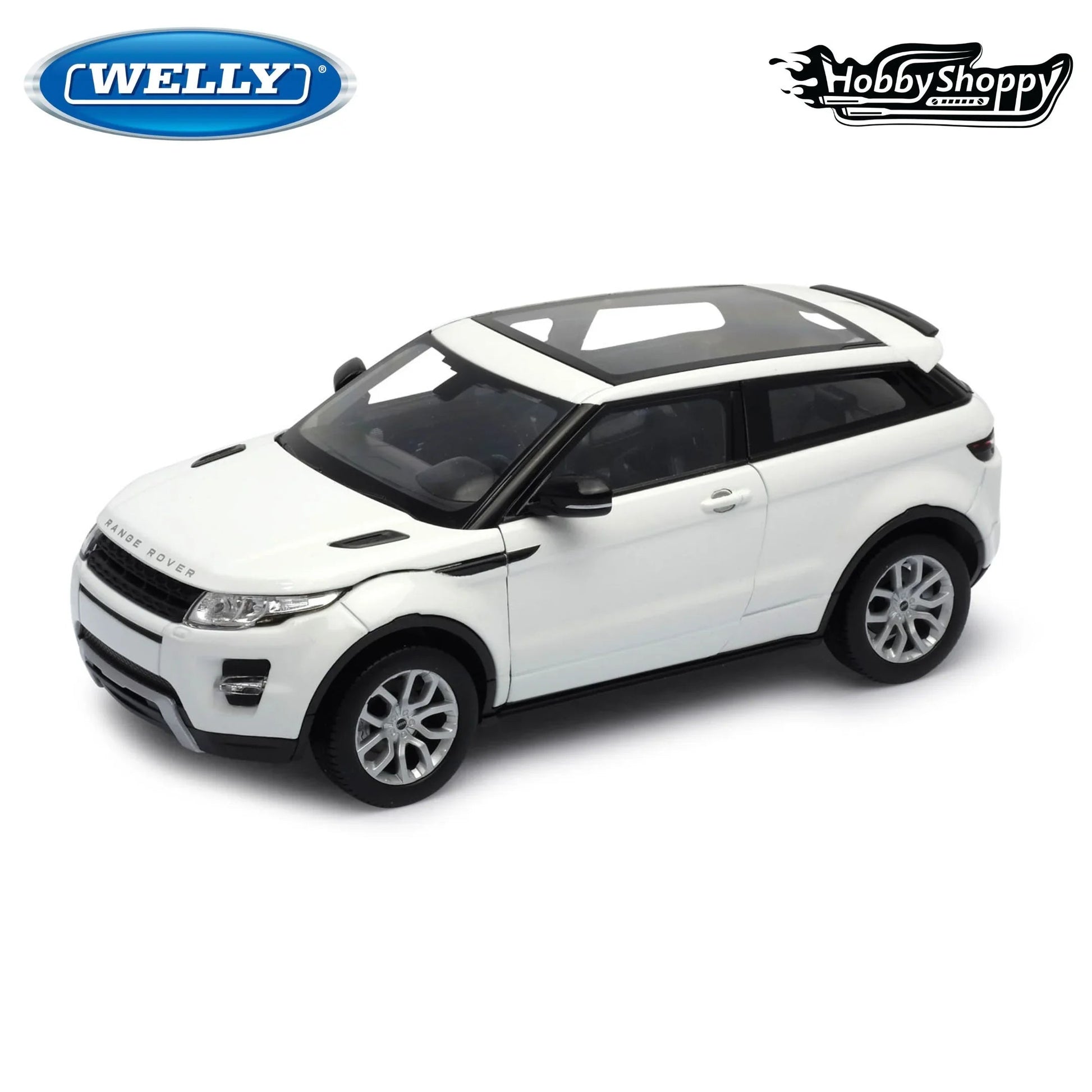 Premium scale model car for display – Land Rover Range Rover Evoque, 1:24 Scale (White) Collectible
