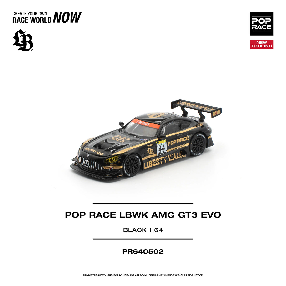 *PRE-ORDER* LBWK AMG GT3 EVO, 1:64 Scale (Black) collectible diecast model at Poketwheels