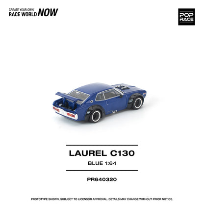 POPRACE Nissan Laurel C130 Blue 1:64 Scale Diecast Model (Pre-Order)