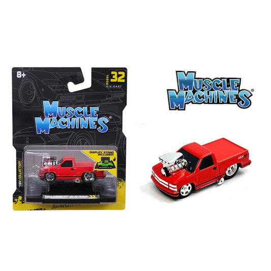 Muscle Machines Chevrolet 454 SS Pickup 32 1993, 1:64 Scale (Red) collectible diecast model at Poketwheels