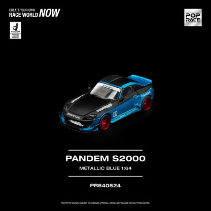 PRE-ORDER | Pandem Honda S2000 1:64 Scale (Metallic Blue) by POP RACE
