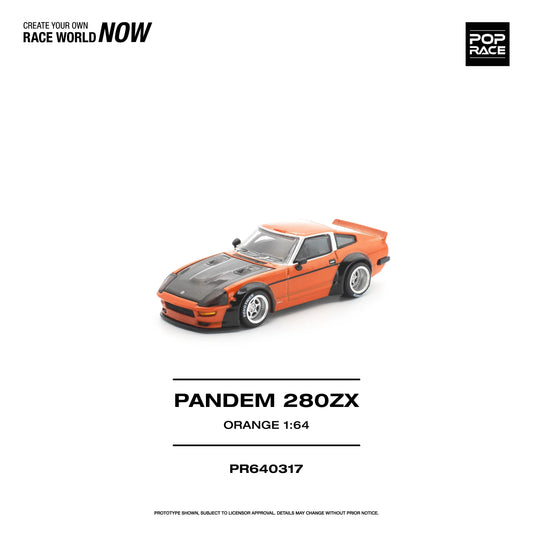 *PRE-ORDER* Pandem 280ZX, 1:64 Scale (Orange) collectible diecast model at Poketwheels