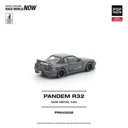 POPRACE Pandem R32 Gun Metal New Tooling 1:64 Scale Diecast Model (Pre-Order)