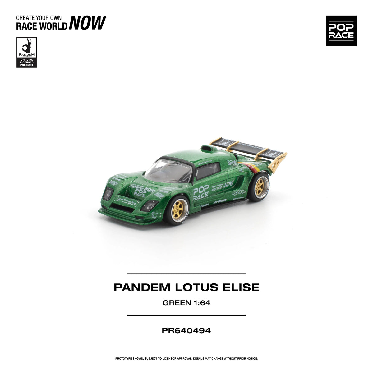 *PRE-ORDER* Pandem Lotus Elise, 1:64 Scale (Green) collectible diecast model at Poketwheels