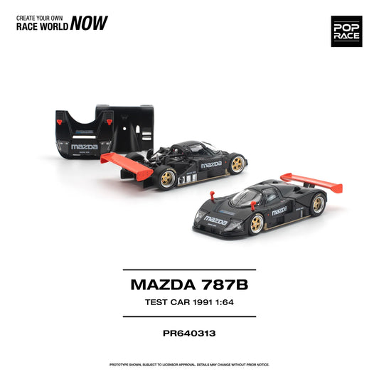 POPRACE Mazda 787B 1991 Test Car 1:64 Scale Diecast Model (Pre-Order)