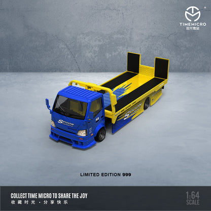 PRE-ORDER Time Micro H300 Flatbed Transport Trailer SPOON Edition 1:64 Scale Diecast Model