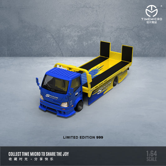 PRE-ORDER Time Micro H300 Flatbed Transport Trailer SPOON Edition 1:64 Scale Diecast Model