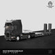 PRE-ORDER Time Micro Scania Trailer Transporter Black 1:64 Scale Diecast Model