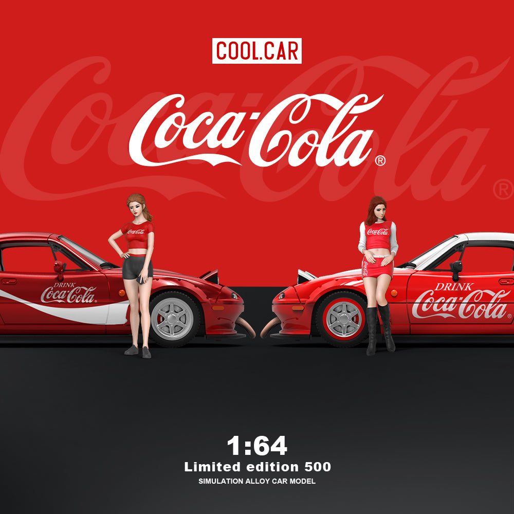 PRE-ORDER Time Micro CC Mazda MX-5 Red & White Cola Doll Version 1:64 Scale Diecast Model