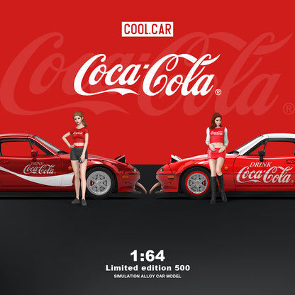 PRE-ORDER Time Micro CC Mazda MX-5 Red & White Cola Doll Version 1:64 Scale Diecast Model