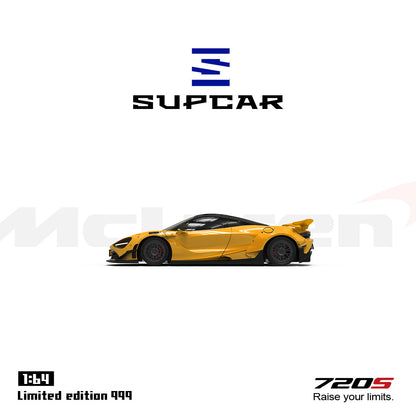 PRE-ORDER Time Micro SC McLaren 720S Yellow Regular Edition 1:64 Scale Diecast Model