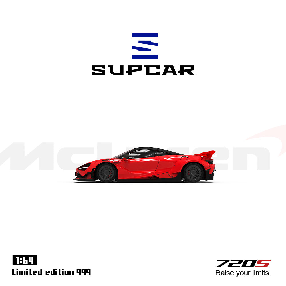 PRE-ORDER Time Micro SC McLaren 720S Red Plain Edition 1:64 Scale Diecast Model