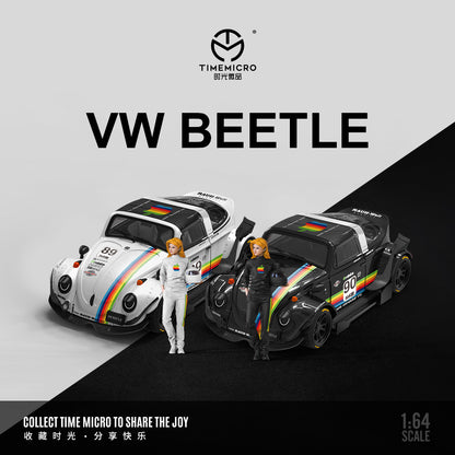 PRE-ORDER Time Micro Beetle Black Apple Doll Edition 1:64 Scale Diecast Model