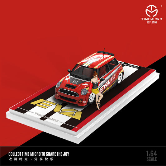 PRE-ORDER Time Micro TM BMW Mini Cooper Red EVA No.2 Doll Edition 1:64 Scale Diecast Model