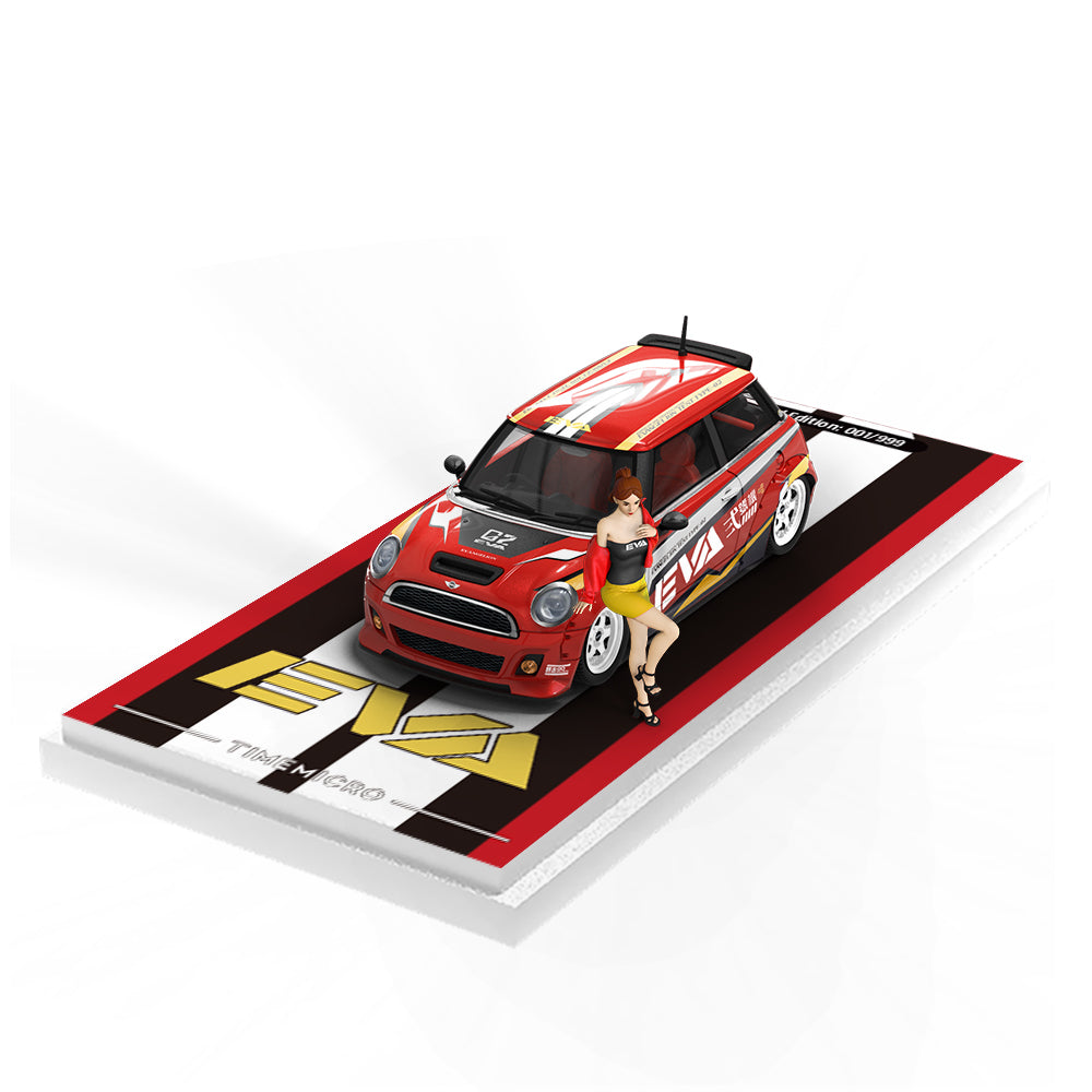 PRE-ORDER Time Micro TM BMW Mini Cooper Red EVA No.2 Doll Edition 1:64 Scale Diecast Model