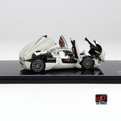 Pagani Utopia White LCD Models | 1:43 Scale Diecast | Hypercar Collectible