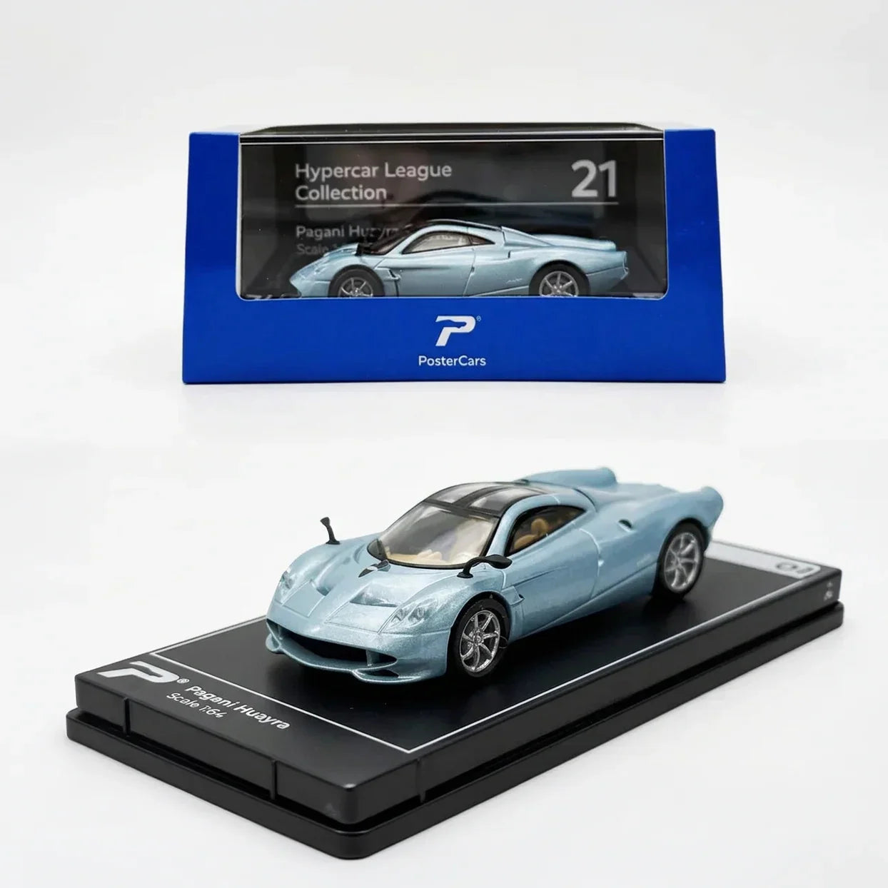 Premium scale diecast model car  – Pagani Huayra Codalunga, 1:64 Scale (Simple Turquoise) Collectible