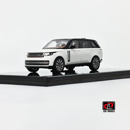 LCD Land Rover Range Rover SV Serenity White with Black Roof 1:43 Scale Diecast Model