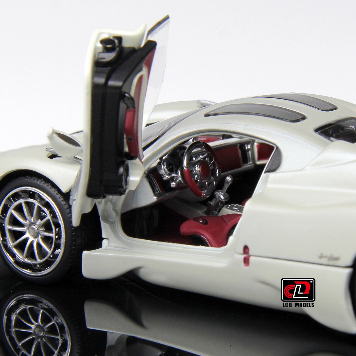 Pagani Utopia White LCD Models | 1:43 Scale Diecast | Hypercar Collectible